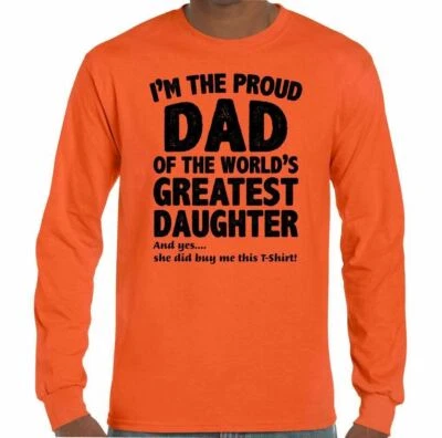 $12.38 • Buy Proud Dad Daughter Mens Funny Father's Day T-Shirt Birthday 40th 50th 60th 30th
