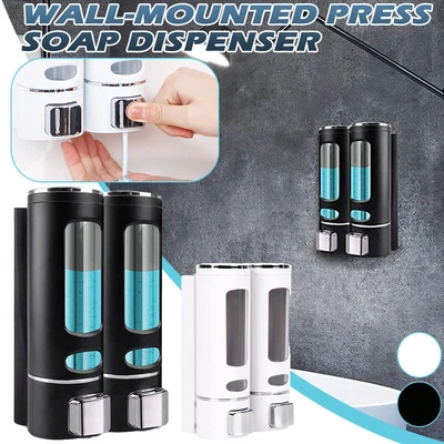 £6.88 • Buy Soap Dispenser Wall Mounted Liquid Bathroom Hand Soap Shower Gel Shampoo New