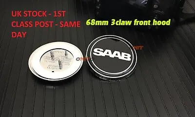 SAAB 2.5  68mm NEVS Black Front Bonnet Emblem Badge Decal For SAAB 9-3 93 9-5 US • £5.49