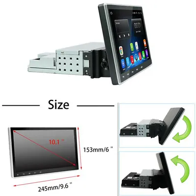 10  1din Android 9.1 Adjustable Multimedia Video Player Autoradio GPS Navigation • $191.41