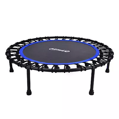 40  Silent Mini Fitness Trampoline Bungee Rebounder Trainer Blue (Open Box) • $76.15