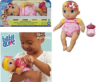 Baby Alive Doll Sweet N Snuggly Soft Baby Doll Incl Bottle Ages 2+ Toy Candy Fun • $55