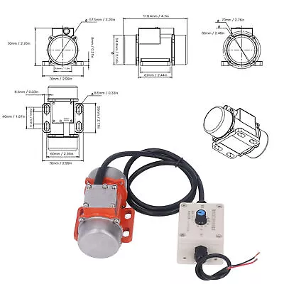 30W 4000RPM Electric Vibrating Motor Exciting Force DC Vibration Motor Tool US • $69.89