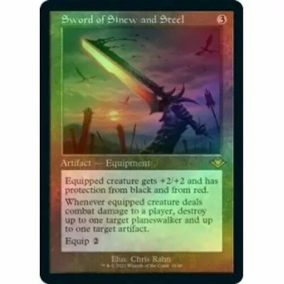 Sword Of Sinew And Steel (retro Frame) M/NM Magic MTG Modern Horizons Mtg • $19.94