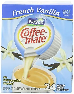 £12.99 • Buy CoffeeMate French Vanilla Liquid Coffee 24 PCS Creamer Singles