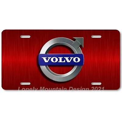 Volvo Logo Inspired Art On Red FLAT Aluminum Novelty Auto Car License Tag Plate • $19.99