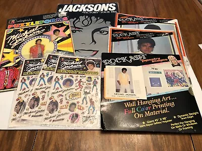 Michael Jackson- Puzzle/rub N Play/Tapestry/poster/stickers Etc. HUGE LOT • $39.99