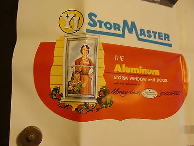 Vintage Printing Sample Poster: STORM MASTER ALUMINUM DOOR WINDOW 37X50; #6158 • $139.55