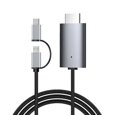 2-in-1 MHL USB Type C To HDMI Cable 1080P HDTV Adapter For All Android & Mac • $12.09