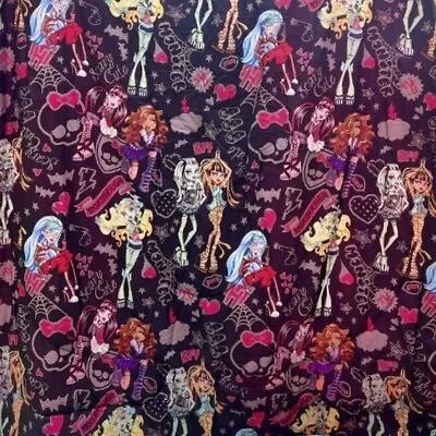 Monster High 2014 Double Sided Twin Comforter Black Pink • $125