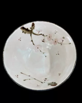 Japanese Bowl Pink With Sakura 5” Matcha Bowl Rice Bowl Small Soup Bowl Signed • $15