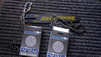 JOHN DEEERE 10” CHAINSAW BAR + 2 Chains ARCHER FOR  MAKITA /DOL 3/8LP 043 X42 Dl • $49