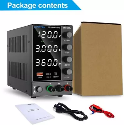 0~120V 0~3A Adjustable DC Bench Power Supply Lab Variable Power Supply Switching • $102.99