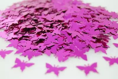 PINK Butterfly Birthday Wedding CONFETTI SPRINKLES TABLE DECORATIONS Girls! • £1.79