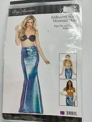 Iridescent Scale Mermaid Skirt Costume Lady Cosplay Fancy Dress Long Maxi Size M • £12.95