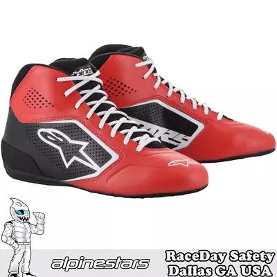 Alpinestars Tech-1 K START V2 Kart Race Shoes Red/Black/White 2711521-312 • $89.99