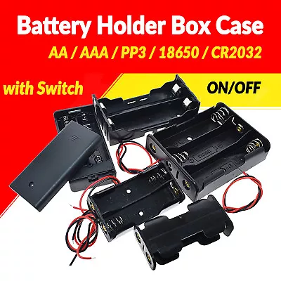 AA / AAA / PP3 Battery Holder Box Case Connector ON Or OFF With Switch • $437.35