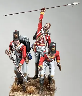 Elan13 Miniatures British Napoleonic: 'Forward 30th!' 3 Figure Set: 54mm (1:32) • £37