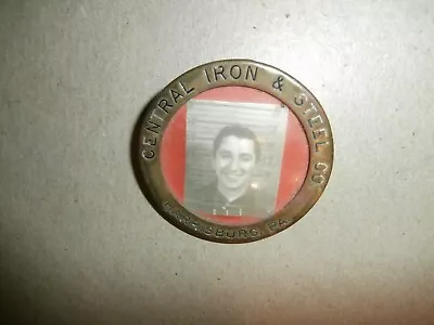 Vintage Employee Photo Badge Central Iron & Steel Co Harrisburg PA • $79.99
