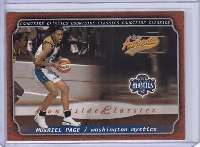 2002 Authentix WNBA Courtside Classics #8 Murriel Page MYSTICS • $0.99