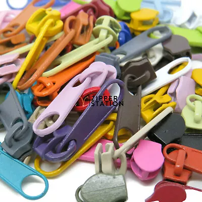 No3 Zip Slides Pulls #3 Fastenings For Continuous Nylon Coil Zipper • £2.70