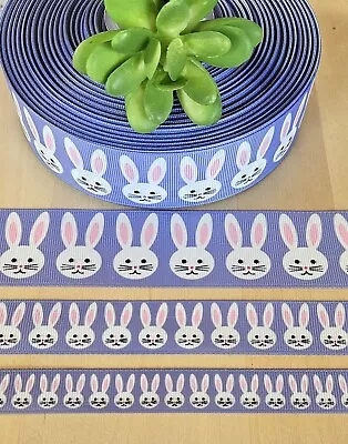 5/8 7/8 & 1.5  (1 YD) Easter Bunny Grosgrain Ribbon Rabbit Bunny Ears Repeat • $1.20