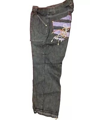 Vintage Miskeen Original Blue Jeans Size 38x30 Men's Logo Embroidered  • $33.99