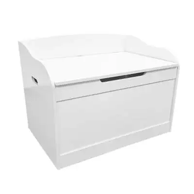 Foret Toy Chest Kids Storage Box Children Clothes Blanket Organiser Wooden White • $98.99