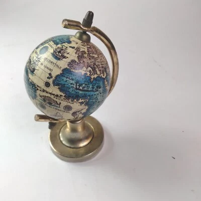 $15 • Buy Vintage Miniature Globe On Stand Spanish Globe 