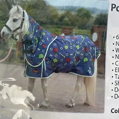 £39.99 • Buy Gallop Ponie Apples And Mints Dual Turnout Pony Rug With Neck 3'6  3 Feet 6 New