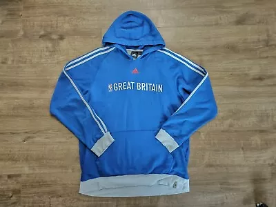 £4.99 • Buy Adidas Great Britain NBA Basketball Hoodie Blue Size XL 