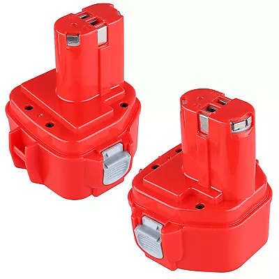 2-Pack 12V For Makita NiMh 4.8Ah Battery 1200 1201 1222 1220 1233 1234 1235 PA12 • $24.89