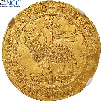 [#899714] France Jean II Le Bon Mouton D'or 1355 Pontivy's Hoard Gold NGC • $13183.50