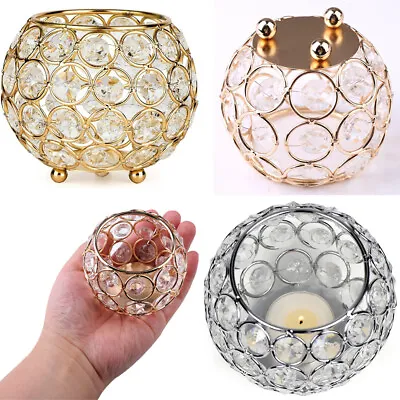 £1.99 • Buy Crystal Tea Light Candle Holder Candelabra Candlestick For Home Office Table