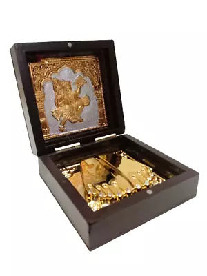 Gold Plated HANUMANJI Small Pocket Temple | An Unique Office (2100) • $5.99