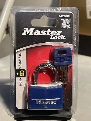 Master Lock 142DCM Blue Wide Covered Solid Body Padlock 1-9/16 In. • $9.90