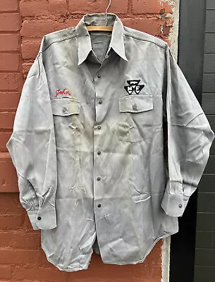 Vintage Massey Ferguson Sanforized Work Shirt Jacket Workwear Mens XL Farm Chore • $159.99