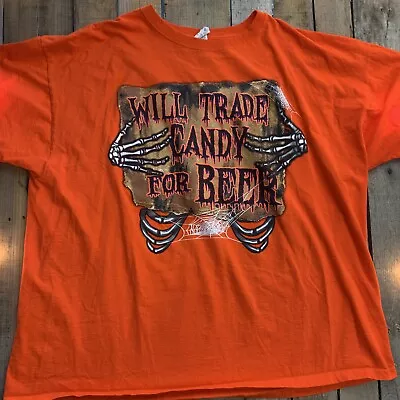 Will Trade Candy For Beer Mens T-Shirt Size 3XL Halloween • $11.99