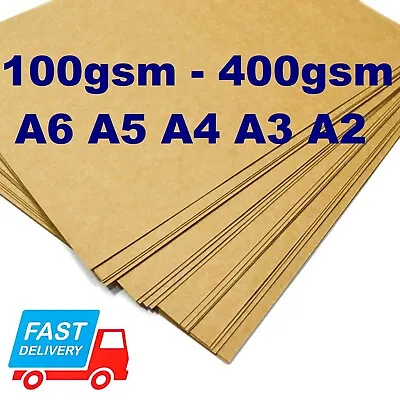 £361.99 • Buy A4 A5 BROWN KRAFT CARD CRAFT GIFT TAG BAG LABEL SHEET PRINTER PAPER A3 A6 300gsm