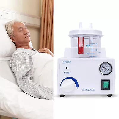 Medical Portable Phlegm Suction Unit Quiet Vacuum Aspirator Piston Pump 110V • $131.10