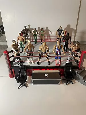 £114.99 • Buy WWE Elite Collection Raw Main Event Scale Wrestling Ring LED & 11 Figure Bundle