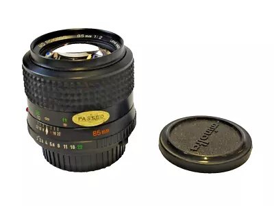 Minolta 85mm F2 MD Rokkor Manual Focus MD Mount Portrait Lens + Minolta Caps • $334.46