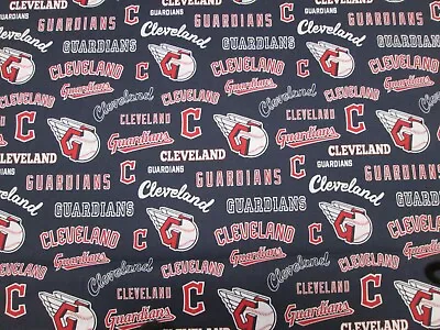 Clevland Guardians Mlb 100% Cotton 1/2 Yard Piece Brand New Design • $6.10