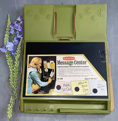 Vtg Rubbermaid Avocado Message Center Chalkboard 1973 Magnetic RARE ~ **READ** • $35.88