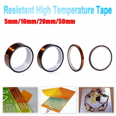 33m Heat Resistant Tape Kapton BGA High Temperature Thermal Insulation Polyimide • £2.35