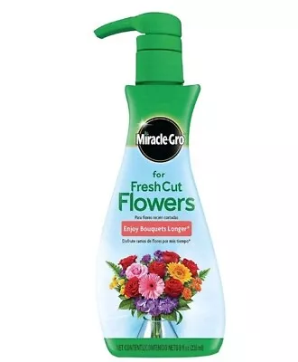 Miracle-Gro Fresh Cut Flower Food Liquid Pump Bottle 8 Oz Makes Flowers Last  • $12.99