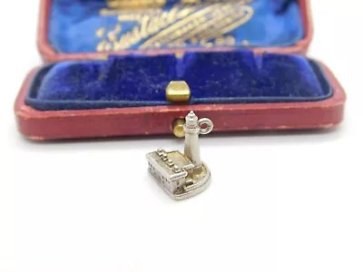 Sterling Silver Lighthouse And Buildings Charm Pendant Vintage C1970 • £15