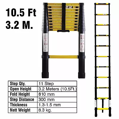 2.6M-5.8M Portable Aluminium Multi-function Folding Extendable Security Ladder • £66.97