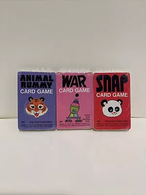 Vintage Burger Chef Snap Animal Rummy And War Funmeal (Fun Meal) Toy Lot • $55