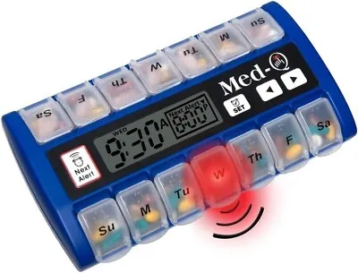 MED-Q Digital Pill Box Single Beep Alarm And LED Alert • $51.99